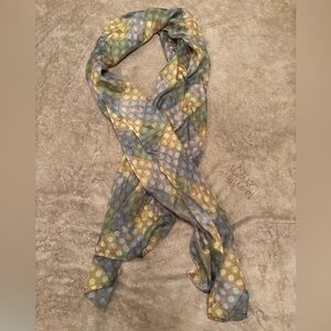 Polka Dot Patterned Scarf 100% Silk     Made in India